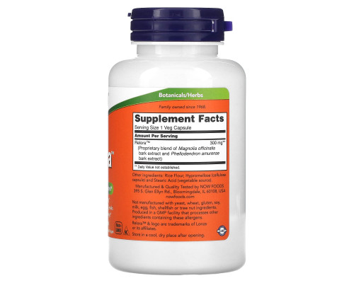 Now Foods, Relora, 300 мг, 120 растительных капсул Now Foods, Relora, 300 мг, 120 растительных капсул