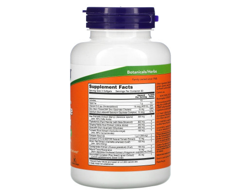 Now Foods Здоровье предстательной железы Клиническая сила 90 гелевых капсул Now Foods Здоровье предстательной железы Клиническая сила 90 гелевых капсул