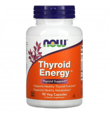 Now Foods Энергия щитовидной железы (Thyroid Energy) поддержка функций щитовидной железы 90 капсул