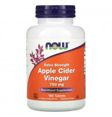 Now Foods, Apple Cider Vinegar, Extra Strength, 750 mg , 180 Tablets