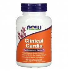 NOW Foods, Clinical Cardio, Поддержка сердечно-сосудистой системы, 90 растительных капсул