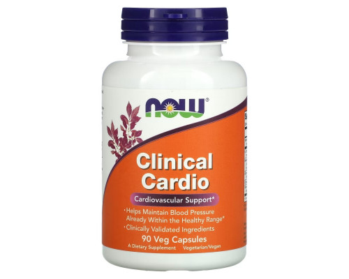 NOW Foods, Clinical Cardio, Поддержка сердечно-сосудистой системы, 90 растительных капсул NOW Foods, Clinical Cardio, Поддержка сердечно-сосудистой системы, 90 растительных капсул