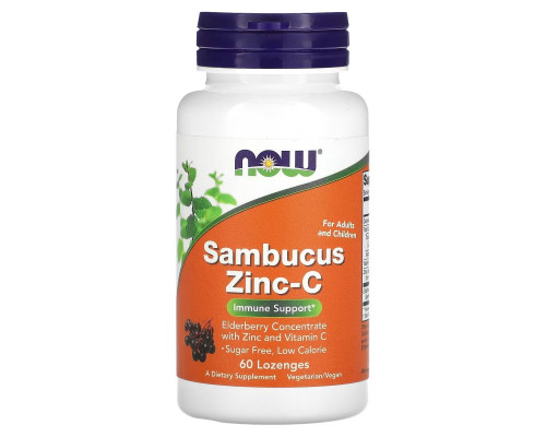 Now Foods, Sambucus Zinc-C, 60 Lozenges