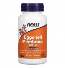 Now Foods Мембрана яичной скорлупы 500 мг 60 вегетарианских капсул