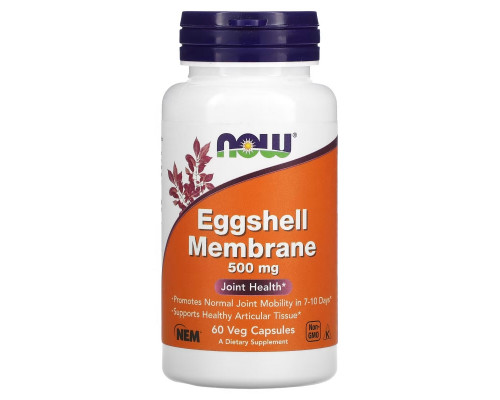 Now Foods Мембрана яичной скорлупы 500 мг 60 вегетарианских капсул Now Foods Мембрана яичной скорлупы 500 мг 60 вегетарианских капсул