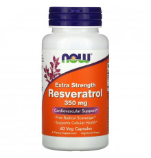 Now Foods, Extra Strength Resveratrol, 350 mg, 60 Veg Capsules