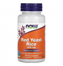 NOW Foods, Red Yeast Rice, 600 mg, 60 Veg Capsules