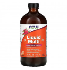 Now Foods Liquid Multi с ароматом тропического  апельсина 16 жидких унций (473 мл)