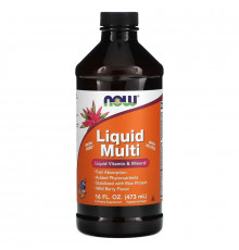Now Foods Liquid Multi (Жидкая мульти-добавка) со вкусом диких ягод 16 жидких унций (473 мл)