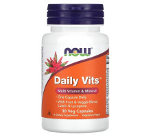 NOW Foods, Daily Vits, мультивитамины и микроэлементы, 30 вегетарианских капсул