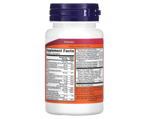 NOW Foods, Daily Vits, мультивитамины и микроэлементы, 30 вегетарианских капсул NOW Foods, Daily Vits, мультивитамины и микроэлементы, 30 вегетарианских капсул
