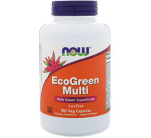 Now Foods EcoGreen Мульти без железа 180 капсул в растительной оболочке