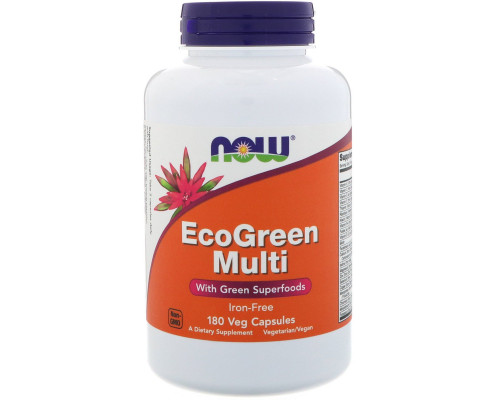 Now Foods EcoGreen Мульти без железа 180 капсул в растительной оболочке Now Foods EcoGreen Мульти без железа 180 капсул в растительной оболочке