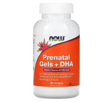 Now Foods Prenatal Gels (добавка для беременных и кормящих женщин)+ DHA 180 мягких капсул