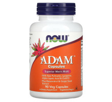 Now Foods Adam, Поддерживающие Мультивитамины в капсулах для мужчин, 90 капсул в растительной оболочке