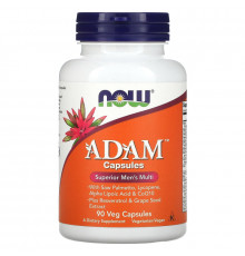 Now Foods Adam, Поддерживающие Мультивитамины в капсулах для мужчин, 90 капсул в растительной оболочке