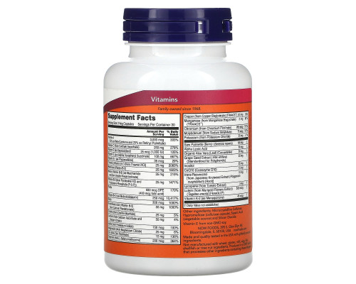Now Foods Adam, Поддерживающие Мультивитамины в капсулах для мужчин, 90 капсул в растительной оболочке Now Foods Adam, Поддерживающие Мультивитамины в капсулах для мужчин, 90 капсул в растительной оболочке