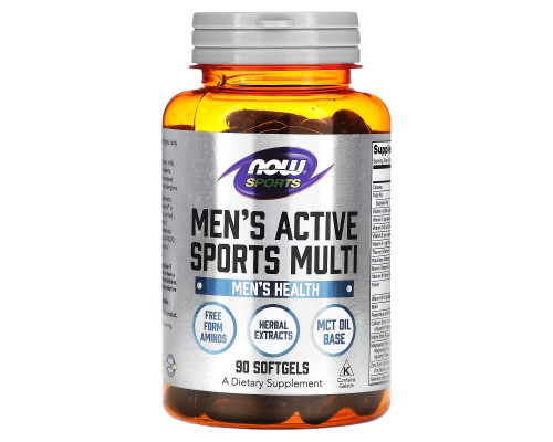 NOW Foods, Sports, Men's Active Sports Multi, 90 Softgels NOW Foods, Sports, Men's Active Sports Multi, 90 Softgels