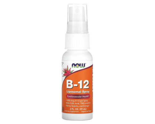 Now Foods B-12 липосомальный cпрей 1000 мкг / спрей 2 жидких унций (60 мл) Now Foods B-12 липосомальный cпрей 1000 мкг / спрей 2 жидких унций (60 мл)