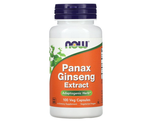 NOW Foods, Экстракт женьшеня (Panax Ginseng), 100 растительных капсул NOW Foods, Экстракт женьшеня (Panax Ginseng), 100 растительных капсул