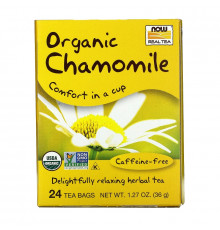 Now Foods, Comfy Chamomile, 24 Чайных Пакетика, по 2 г каждый