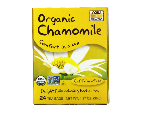 Now Foods, Comfy Chamomile, 24 Чайных Пакетика, по 2 г каждый Now Foods, Comfy Chamomile, 24 Чайных Пакетика, по 2 г каждый