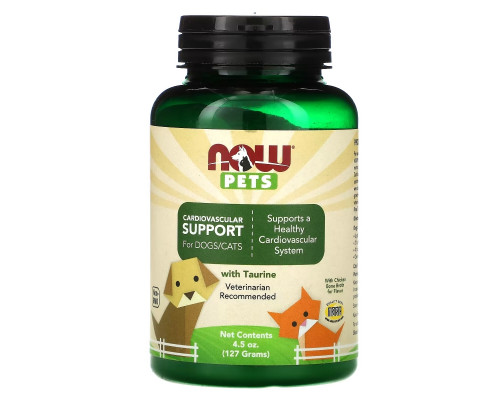 NOW Foods, Pets, добавка для кошек и собак для поддержки сердечно-сосудистой системы, 127 г (4,5 унции) NOW Foods, Pets, добавка для кошек и собак для поддержки сердечно-сосудистой системы, 127 г (4,5 унции)