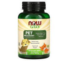 NOW Foods, Now Pets, слабительное для собак/кошек, 90 жевательных таблеток