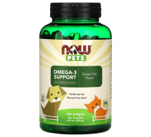 NOW Foods, Pets, Omega-3 Support for Dogs/Cats, Great Fish, 180 Softgels, 8.9 oz (252 g)