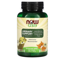 NOW Foods, Pets, поддержка мочеиспускания для собак / кошек, 90 жевательных таблеток