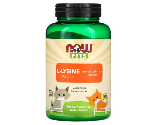 NOW Foods, Pets, L-Lysine for Cats, 8 oz (226.8 g) NOW Foods, Pets, L-Lysine for Cats, 8 oz (226.8 g)