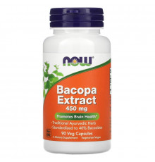 Now Foods, Bacopa Extract 450 mg, 90 Veg Capsules
