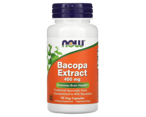Now Foods, Bacopa Extract 450 mg, 90 Veg Capsules Now Foods, Bacopa Extract 450 mg, 90 Veg Capsules