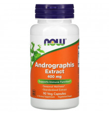 Now Foods, Экстракт андографиса, 400 мг, 90 капсул на растительной основе