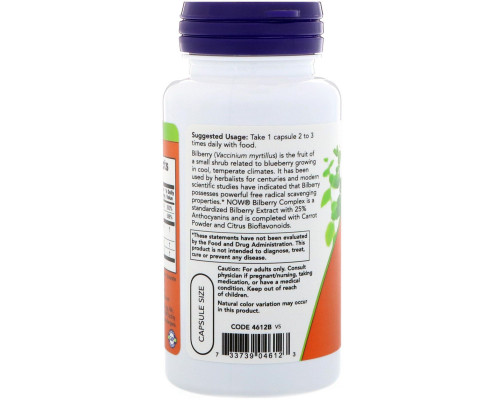 Now Foods Комплекс с черникой 100 капсул Now Foods Комплекс с черникой 100 капсул