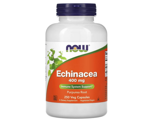 Now Foods, Эхинацея, 400 мг, 250 растительных капсул Now Foods, Эхинацея, 400 мг, 250 растительных капсул
