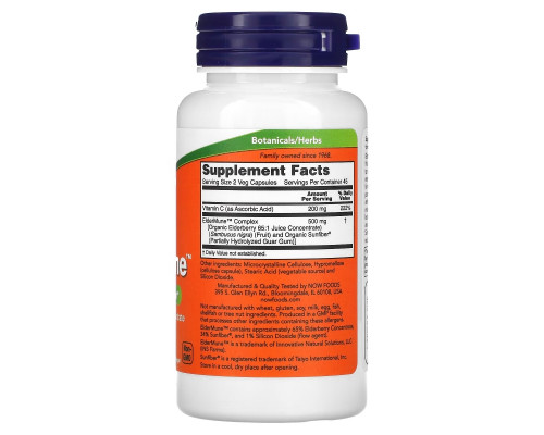 Now Foods, ElderMune, Immune System Support, 90 Veg Capsules Now Foods, ElderMune, Immune System Support, 90 Veg Capsules