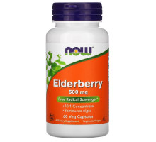 Now Foods Экстракт бузины 500 мг  60 вегетарианских капсул