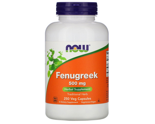 Now Foods, Fenugreek, 500 mg, 250 Veg Capsules Now Foods, Fenugreek, 500 mg, 250 Veg Capsules