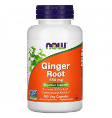 Now Foods Корень имбиря 550 мг 100 капсул