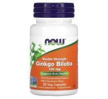 Now Foods, Ginkgo Biloba, Double Strength, 120 mg, 50 Veg Capsules