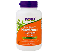 Now Foods, Экстракт Боярышника для Роста Силы, 600 мг, 90 Растительных капсул