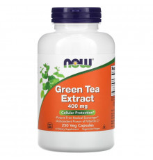 Now Foods, Экстракт зеленого чая, 400 мг, 250 растительных капсул