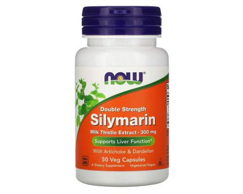 Now Foods, Double Strength Silymarin, 300 mg, 50 Veg Capsules Now Foods, Double Strength Silymarin, 300 mg, 50 Veg Capsules