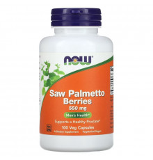 NOW Foods, Saw Palmetto Berries, Men's Health, 550 mg, 100 Veg Capsules