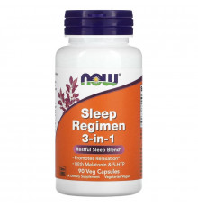 NOW Foods, Sleep Regimen 3-in-1, 90 Veg Capsules