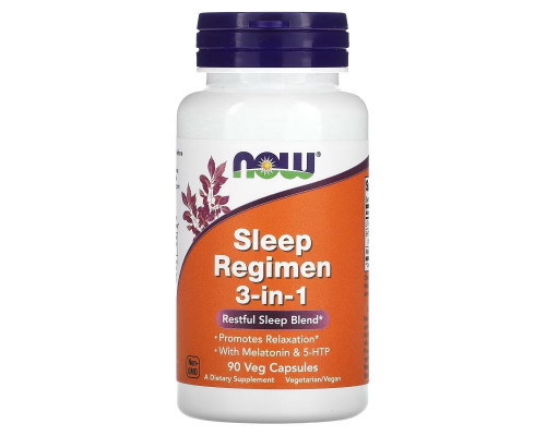 NOW Foods, Sleep Regimen 3-in-1, 90 Veg Capsules NOW Foods, Sleep Regimen 3-in-1, 90 Veg Capsules