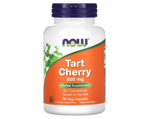 Now Foods, Tart Cherry, 500 mg, 90 Veg Capsules Now Foods, Tart Cherry, 500 mg, 90 Veg Capsules