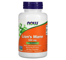 NOW Foods, Lion's Mane, 500 mg, 60 Veg Capsules