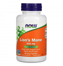 NOW Foods, Lion's Mane, 500 mg, 60 Veg Capsules